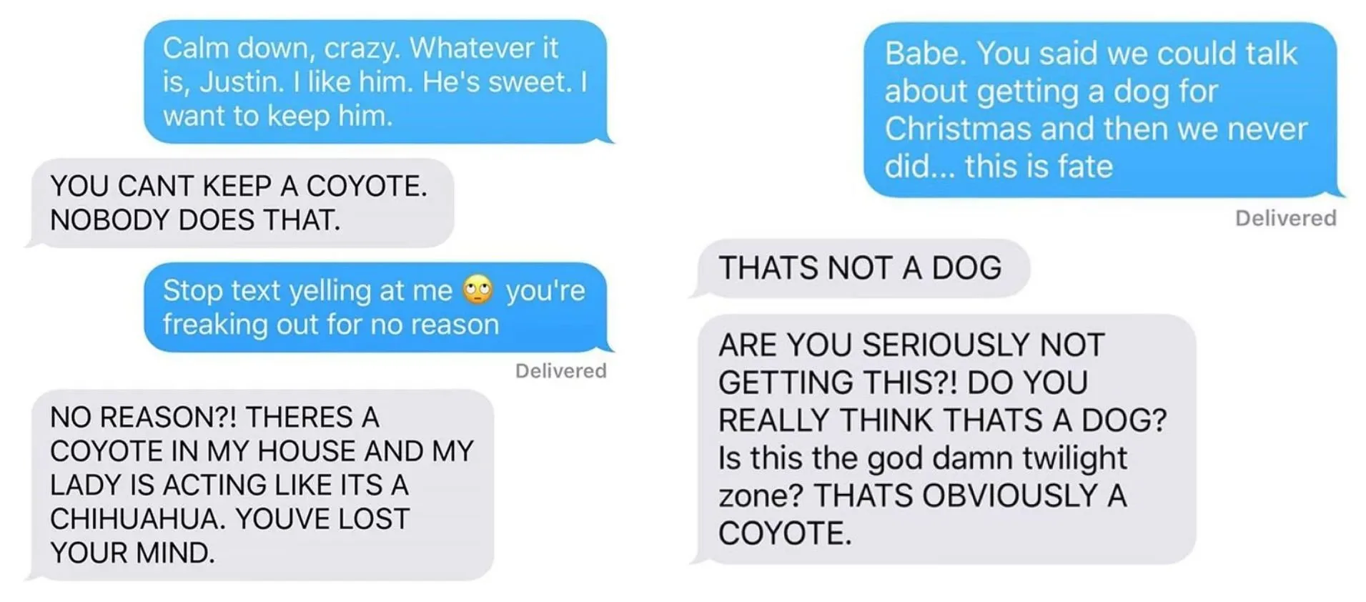 text messages between wife and husband