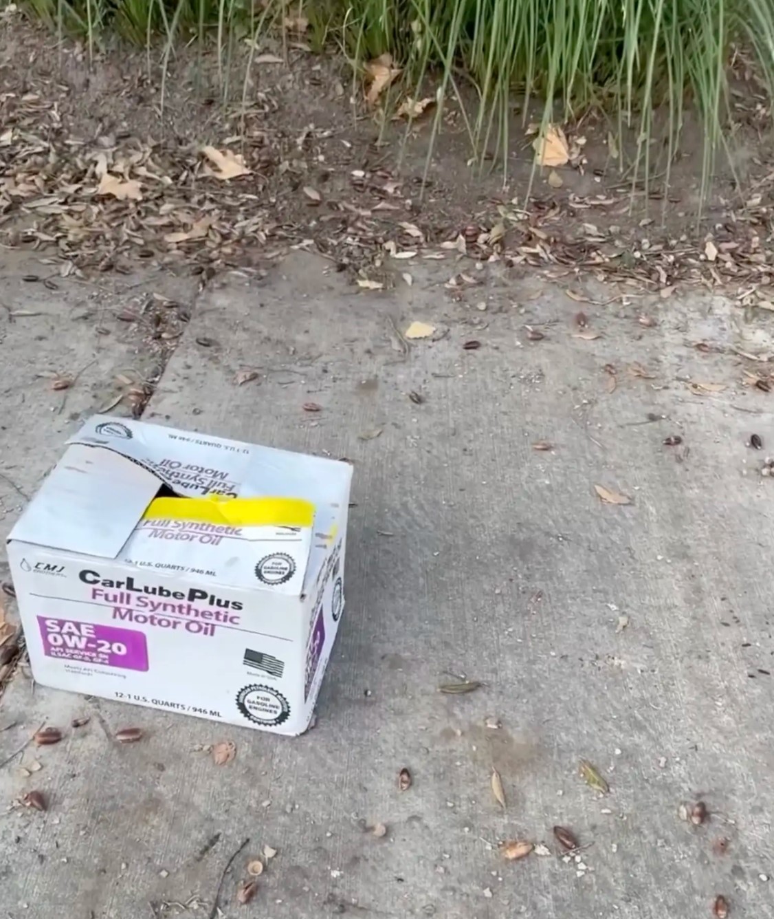 mystery box on the sidewalk