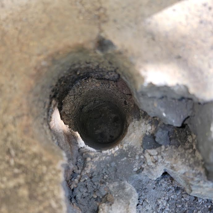 dug hole