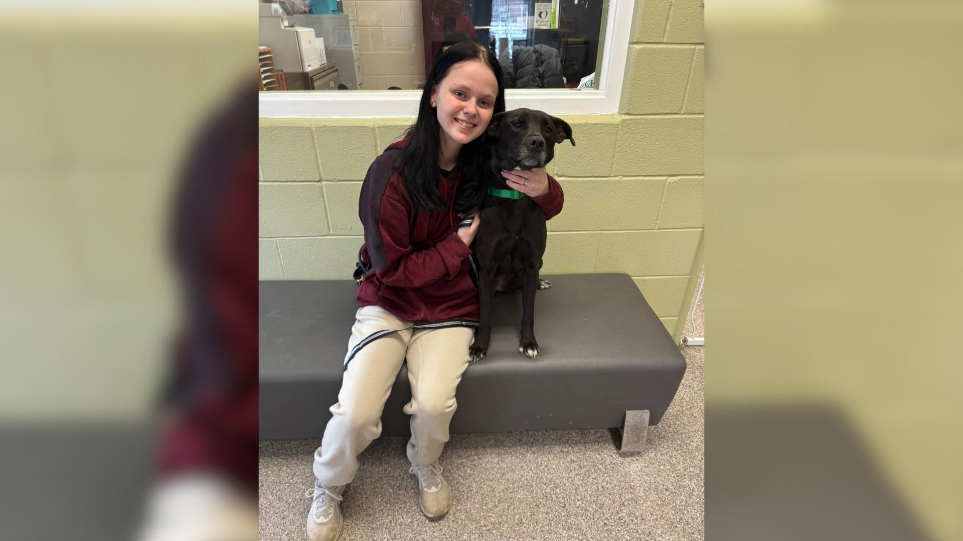 woman and her dog