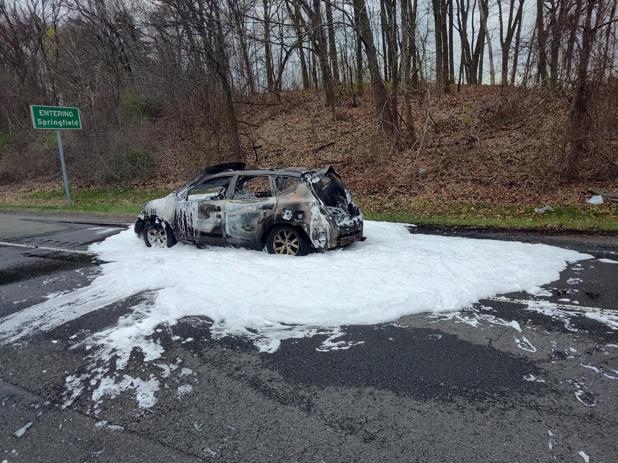burned car