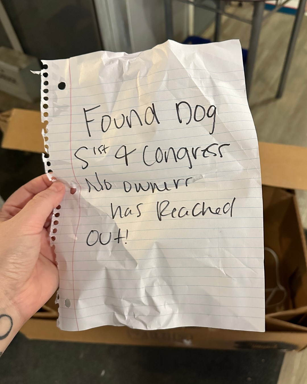 note on paper