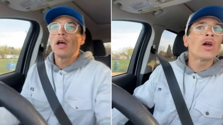 Man in car