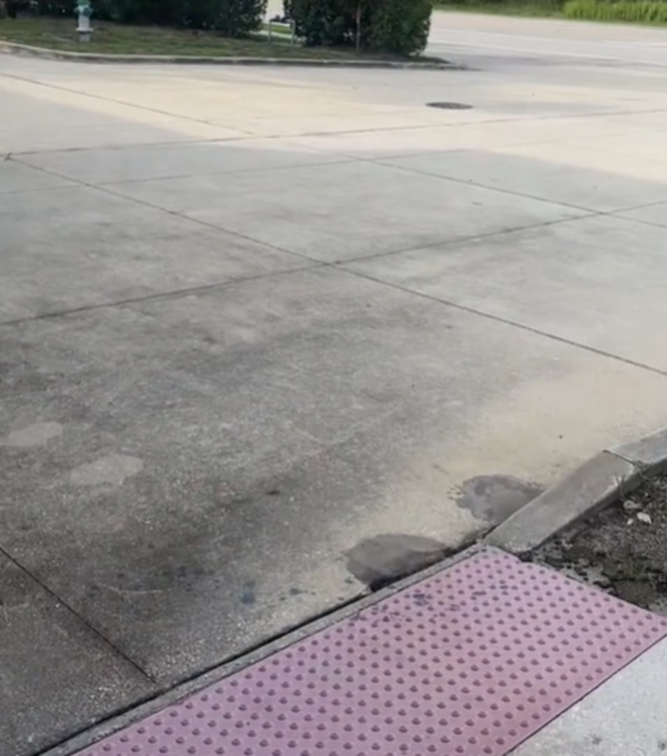 driveway in front of the fire station