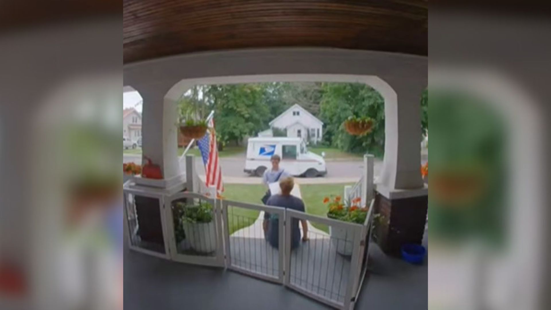 mailman and dog