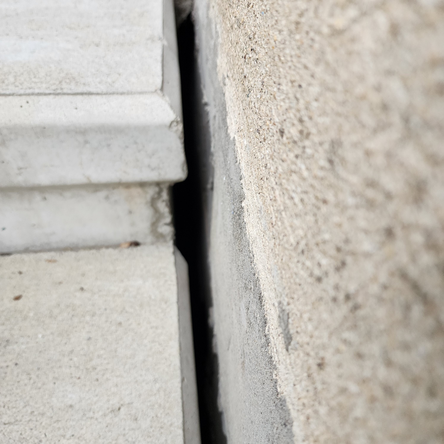 crack near stairs