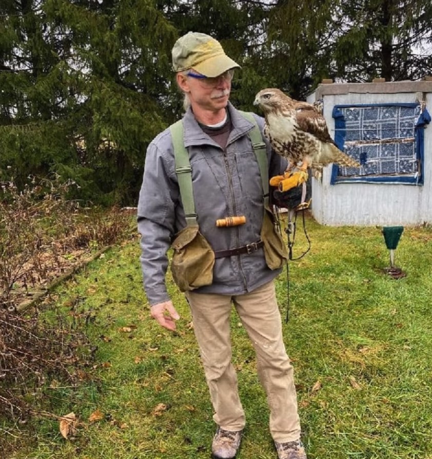 man and eagle