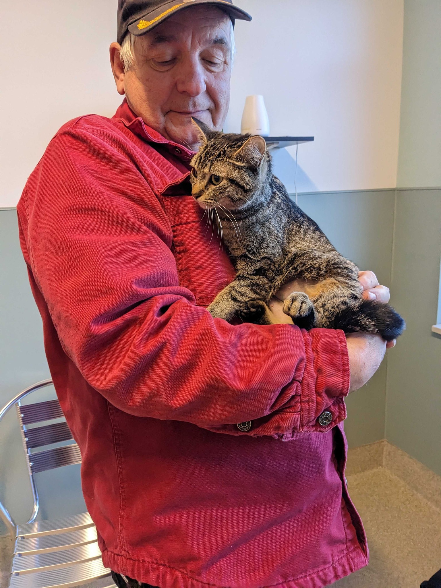 old man and cat