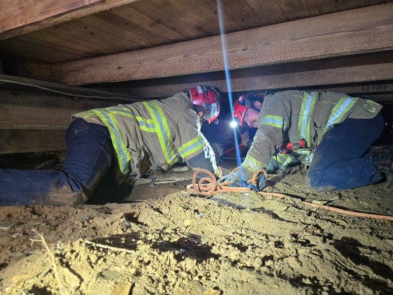 two rescuers