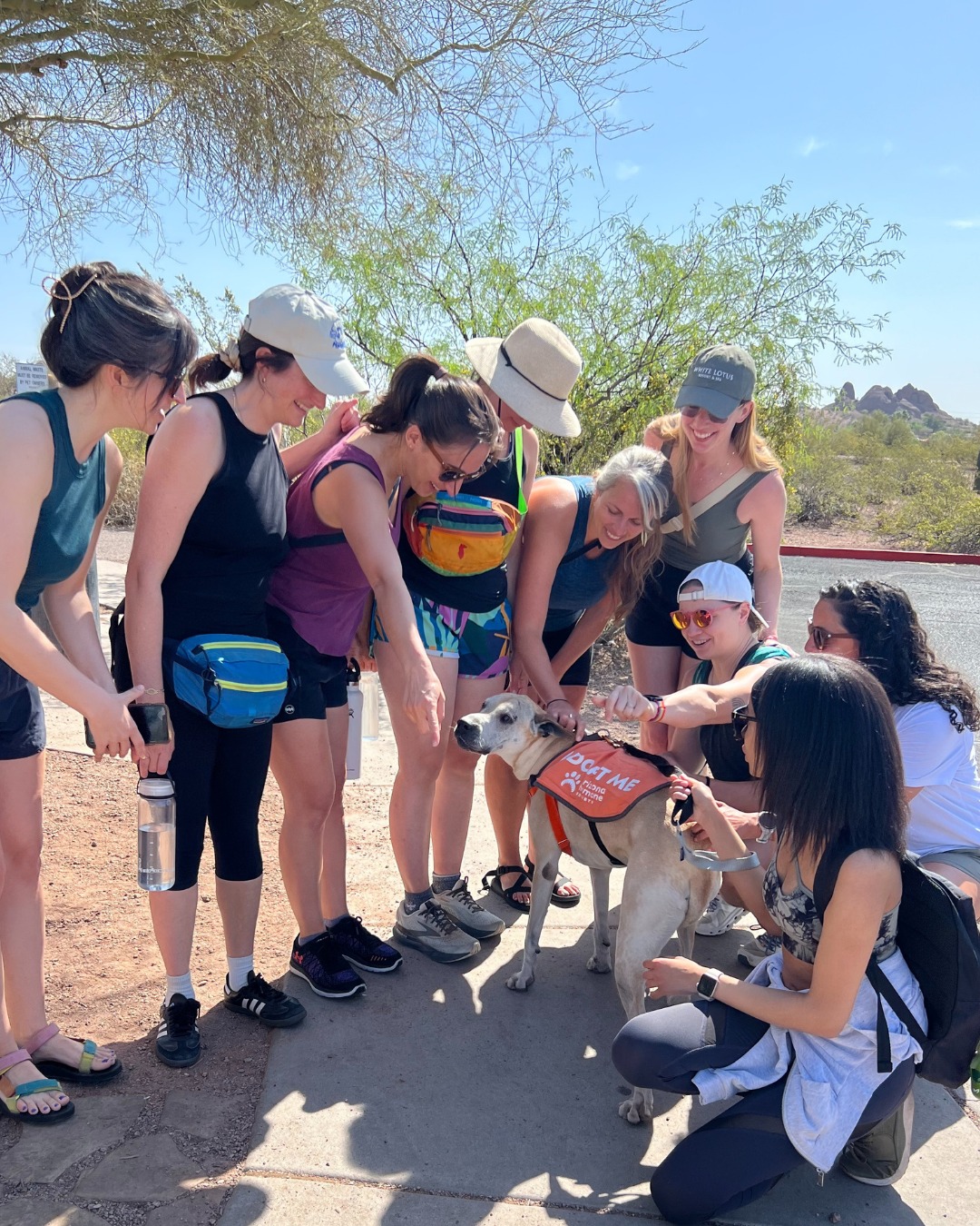 women and dog