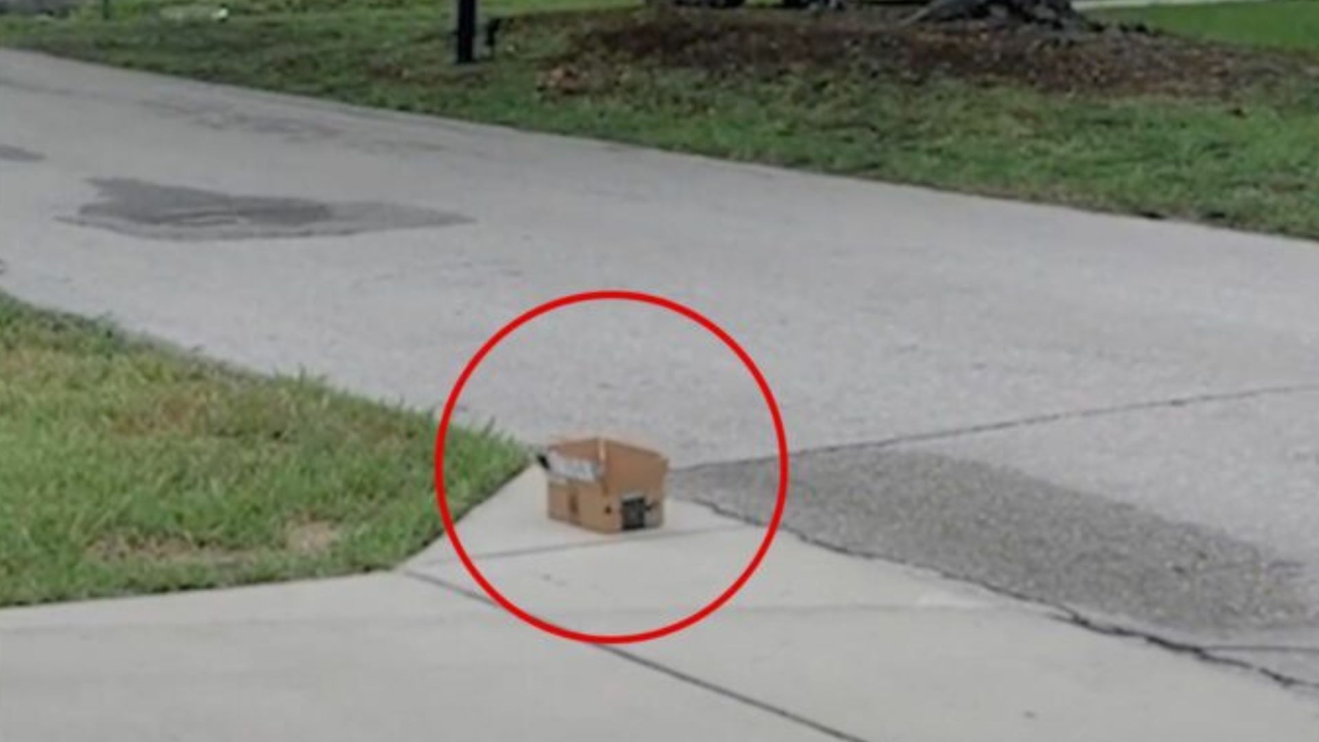a box left on the curb