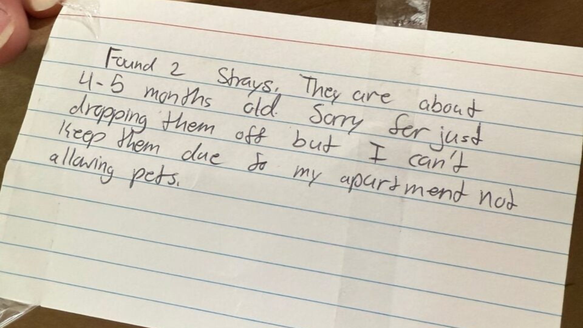note on paper