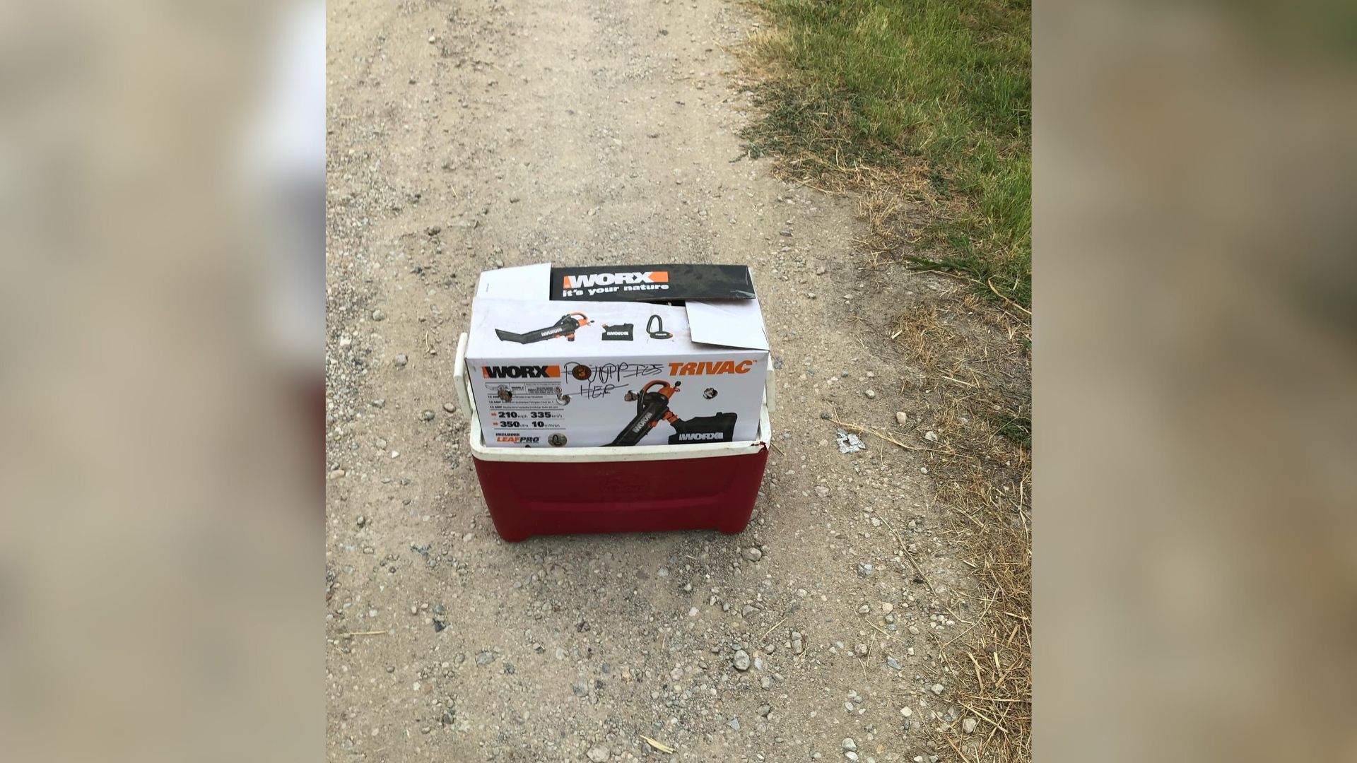 box on road