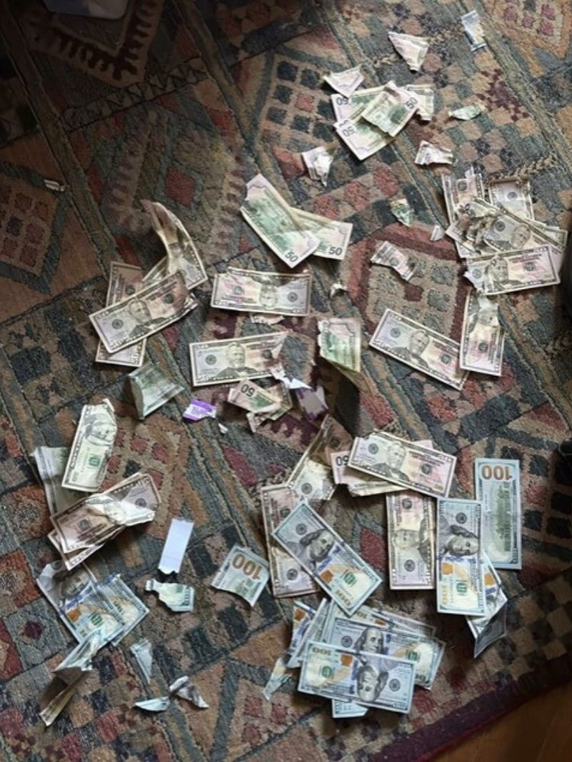 cash on floor