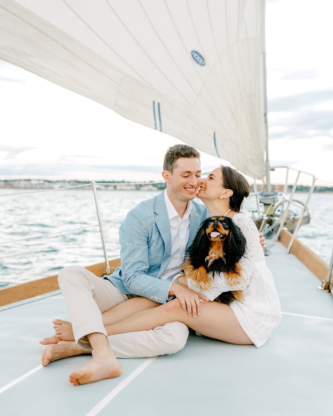 couple and dog