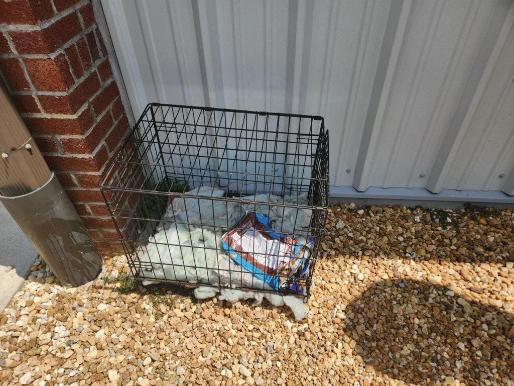 crate on road