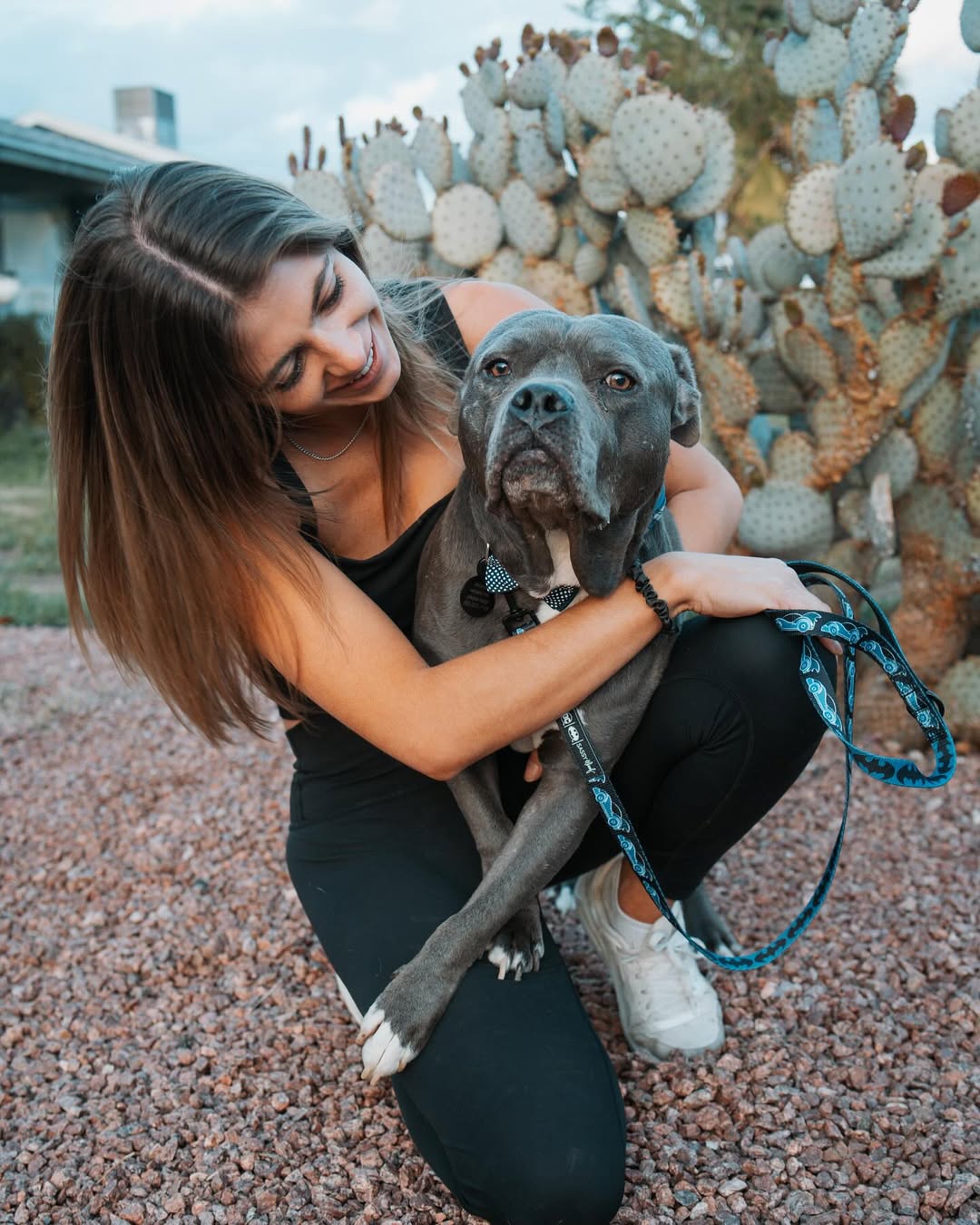 dog with a woman