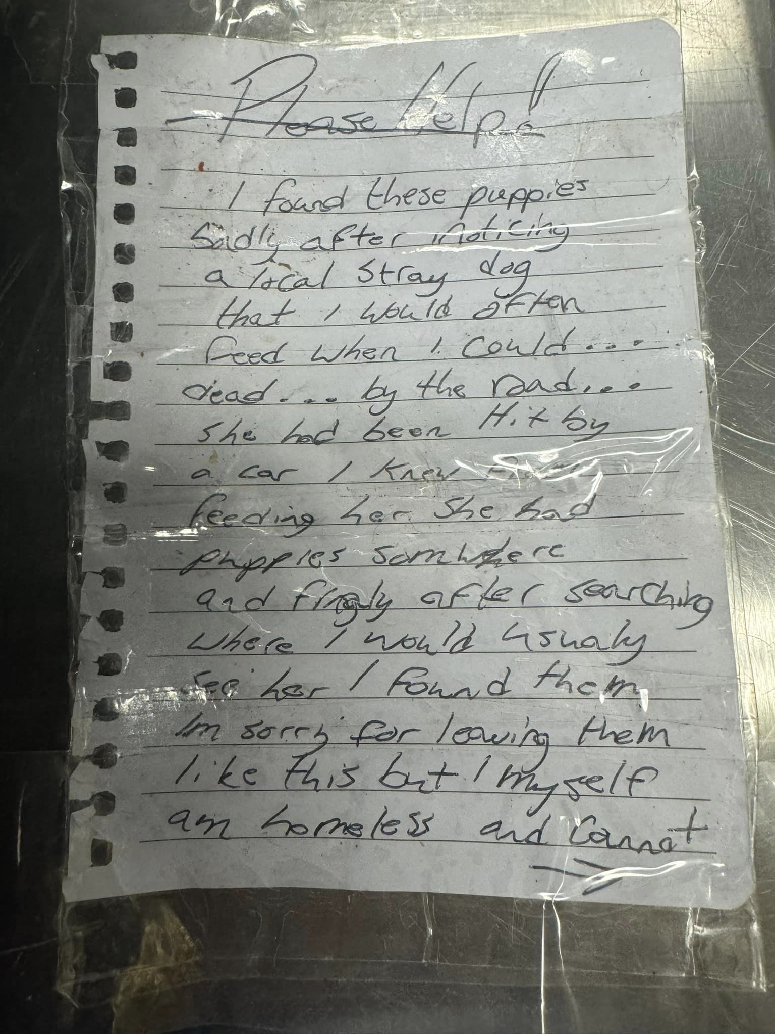 note on paper