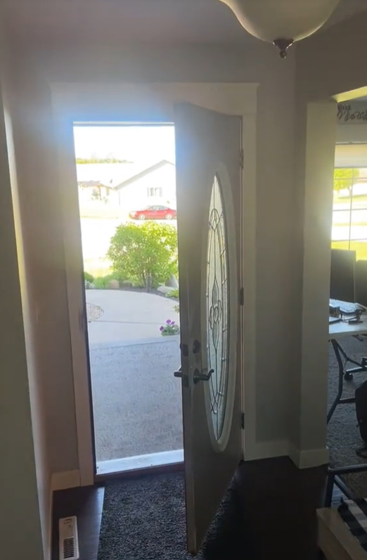 opened door