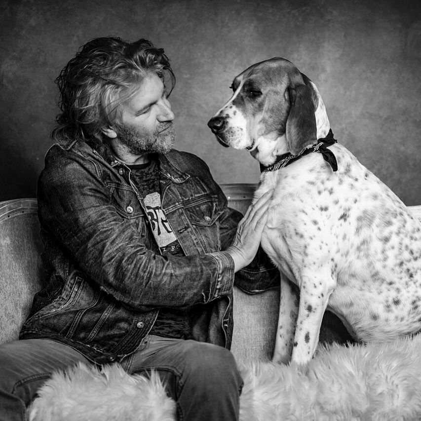 owner and dog
