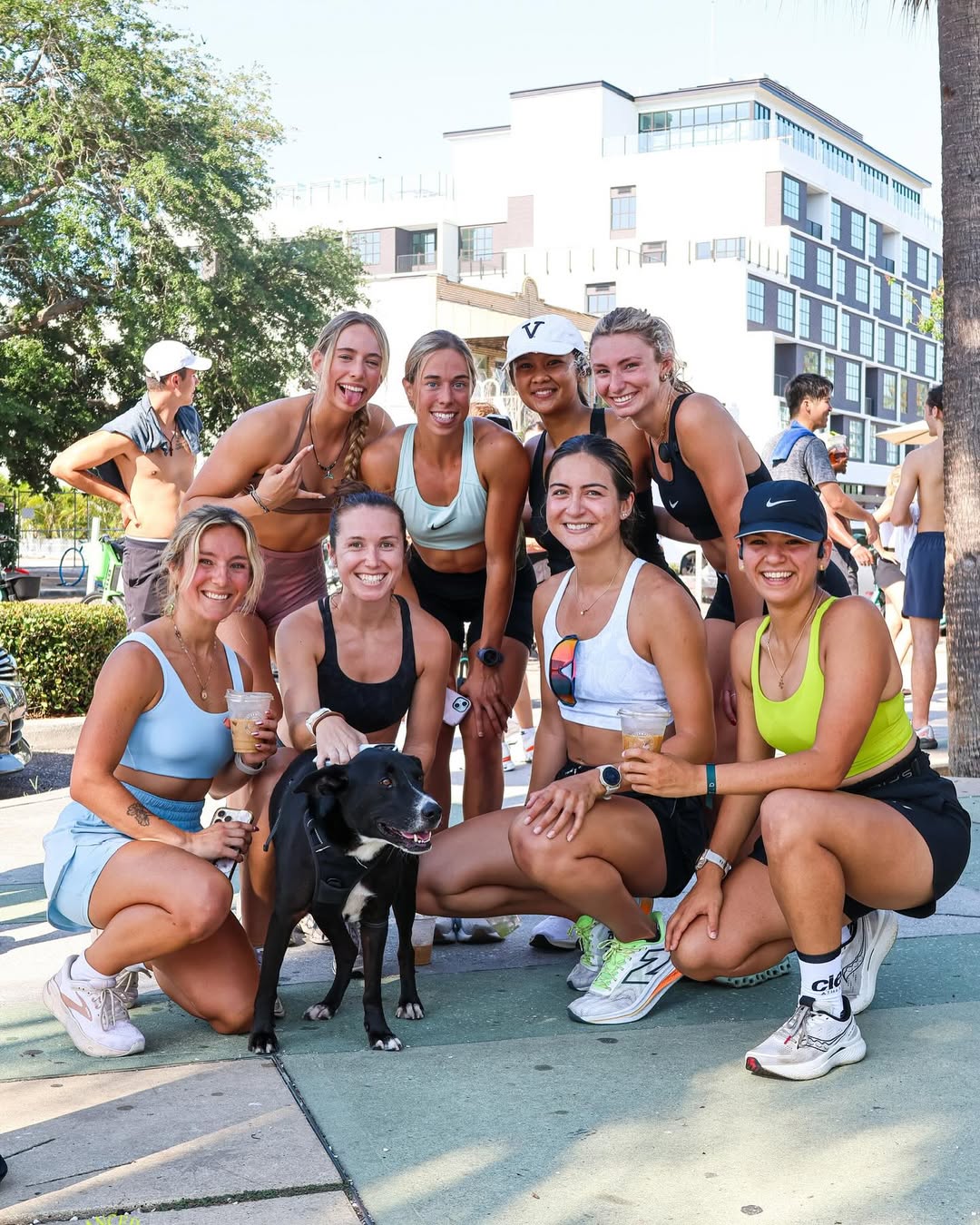 runners and dog