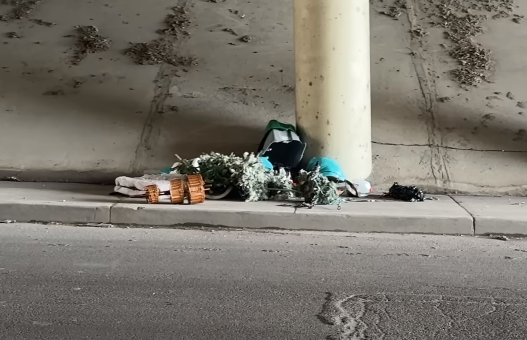 trash on street