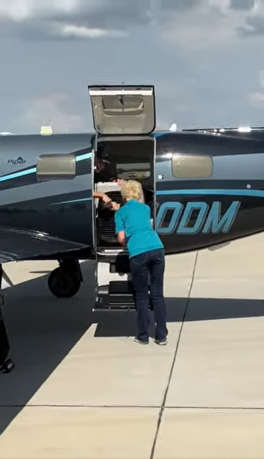 woman and plane