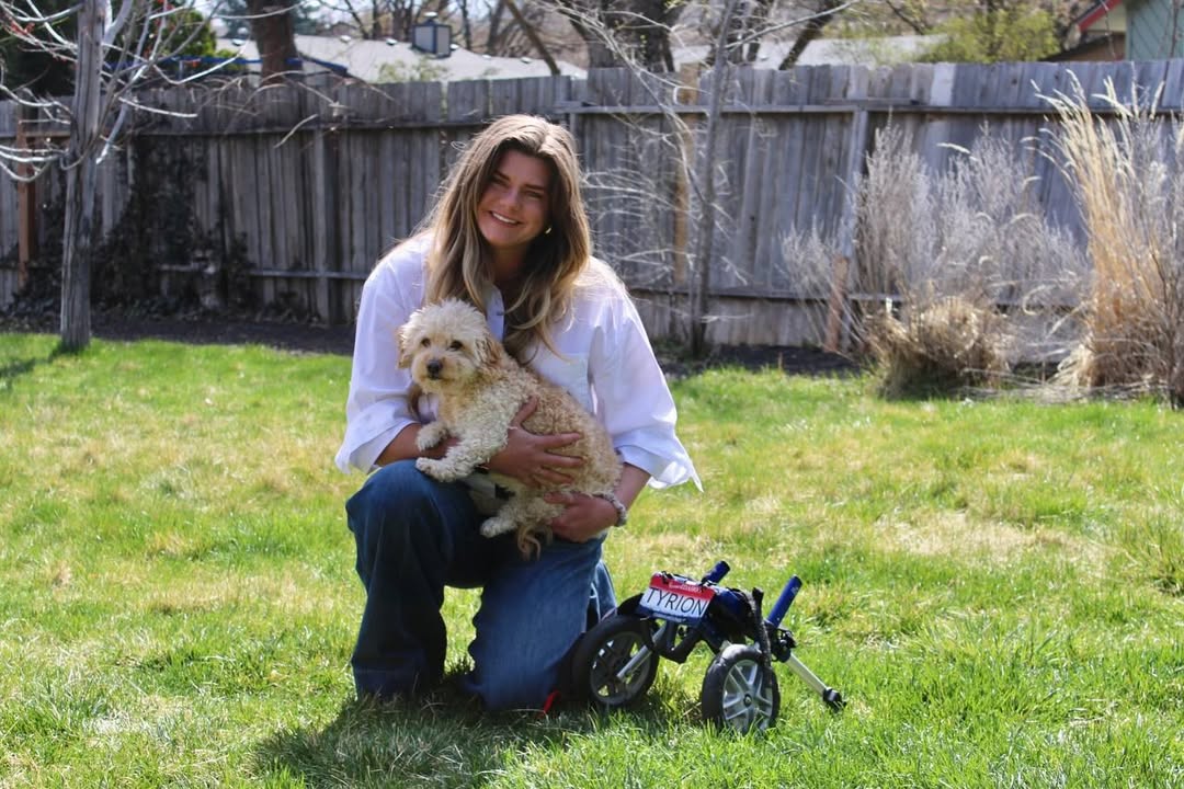 woman and sweet dog