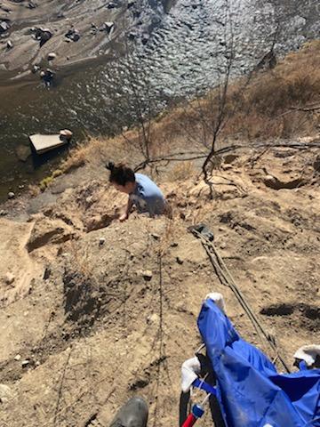 woman on cliff