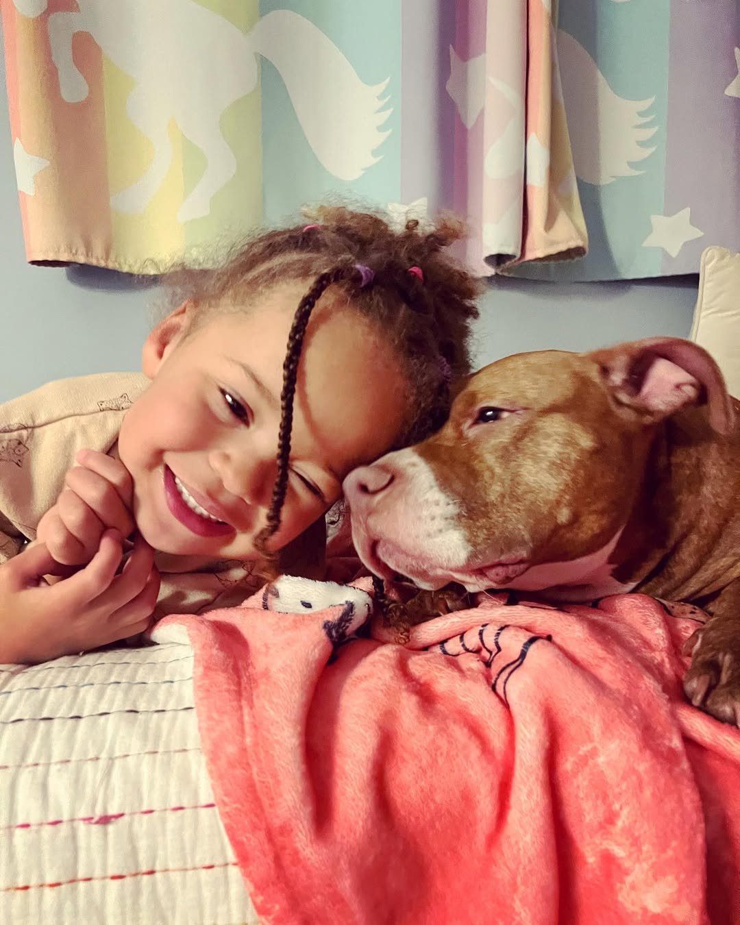 Kid and cute dog