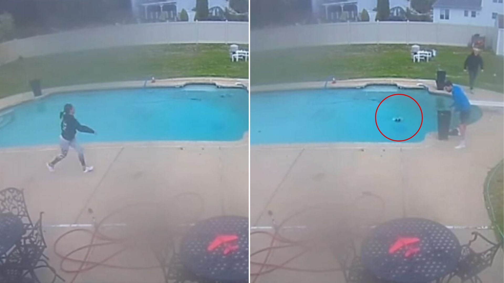 man in pool