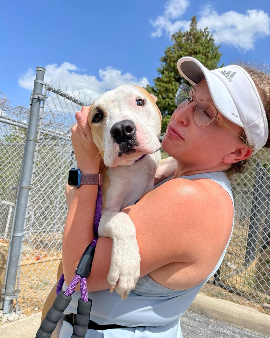 happy woman and sweet dog