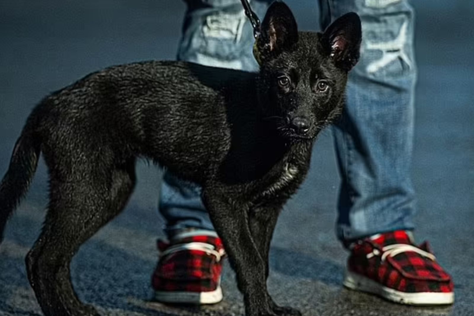 tiny dog on leash