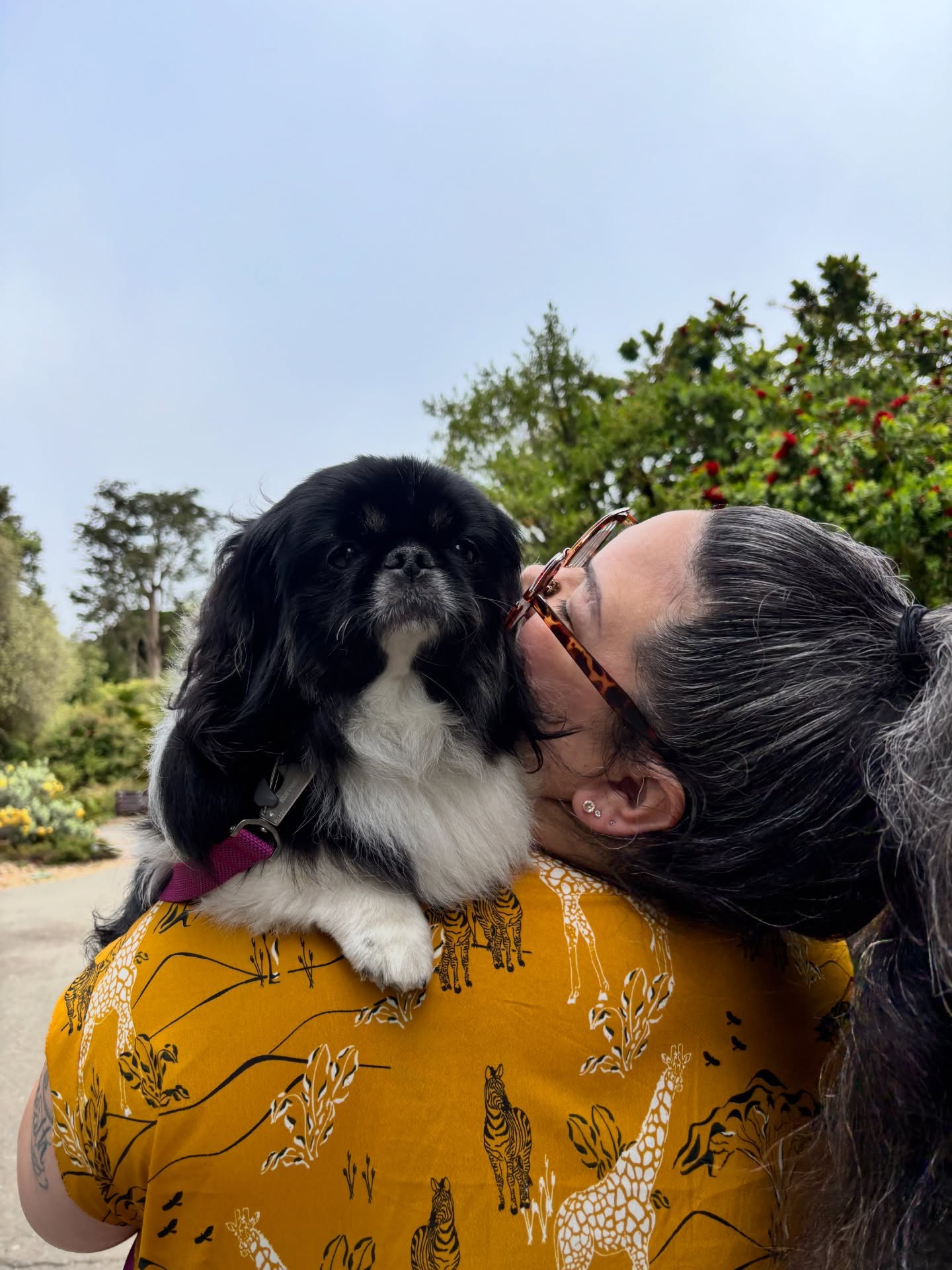 woman and her dog