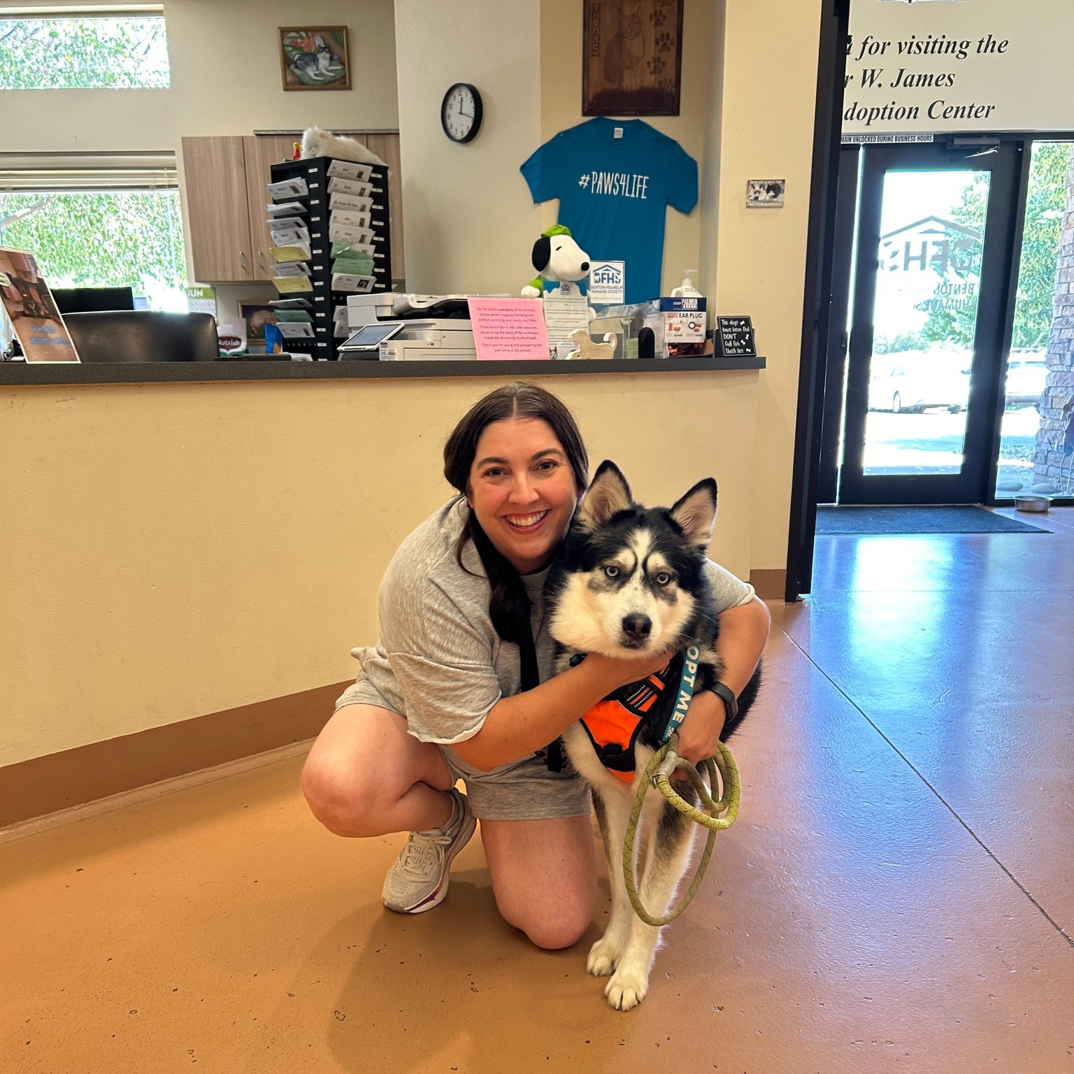 woman and sweet dog
