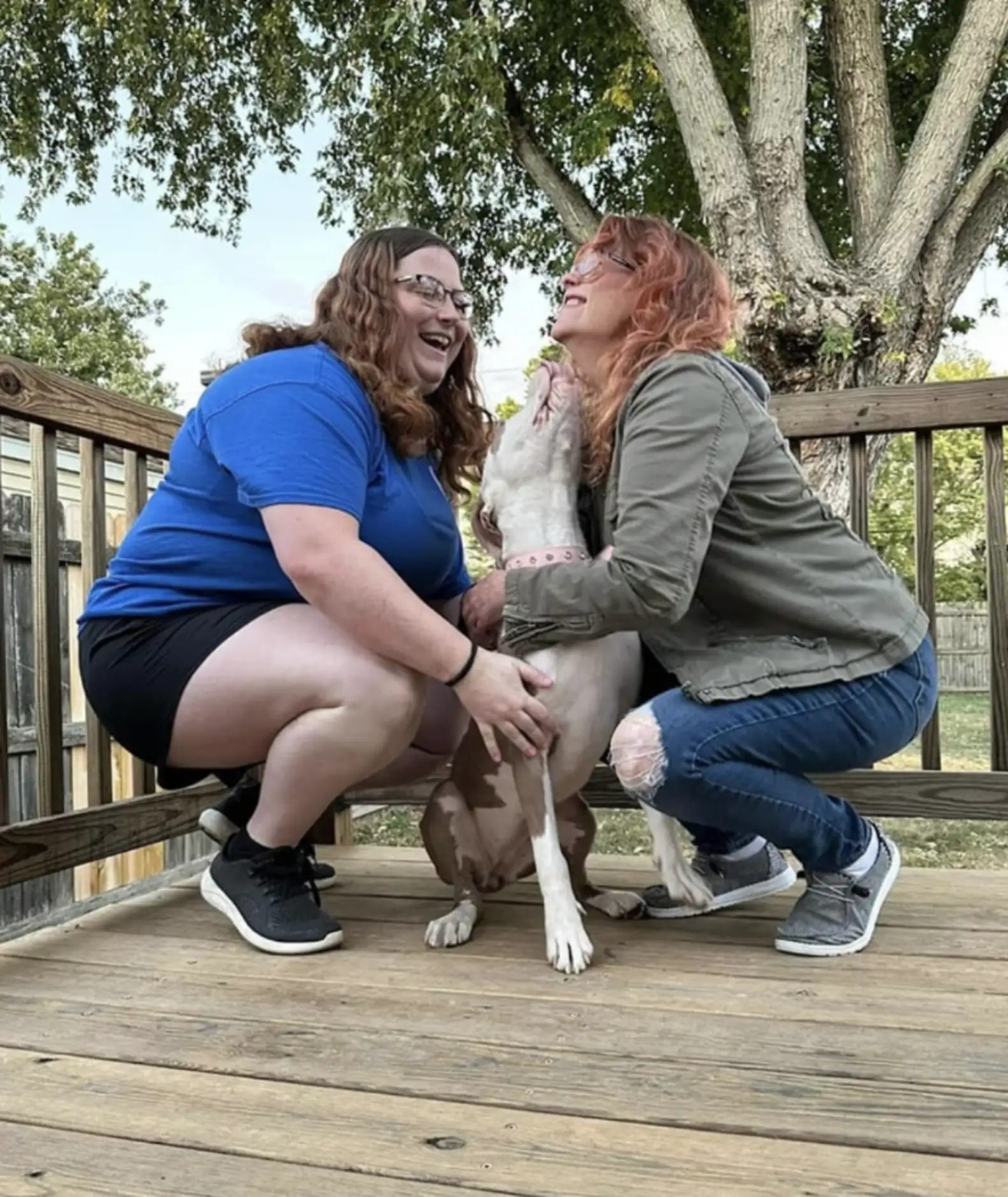 women and sweet dog