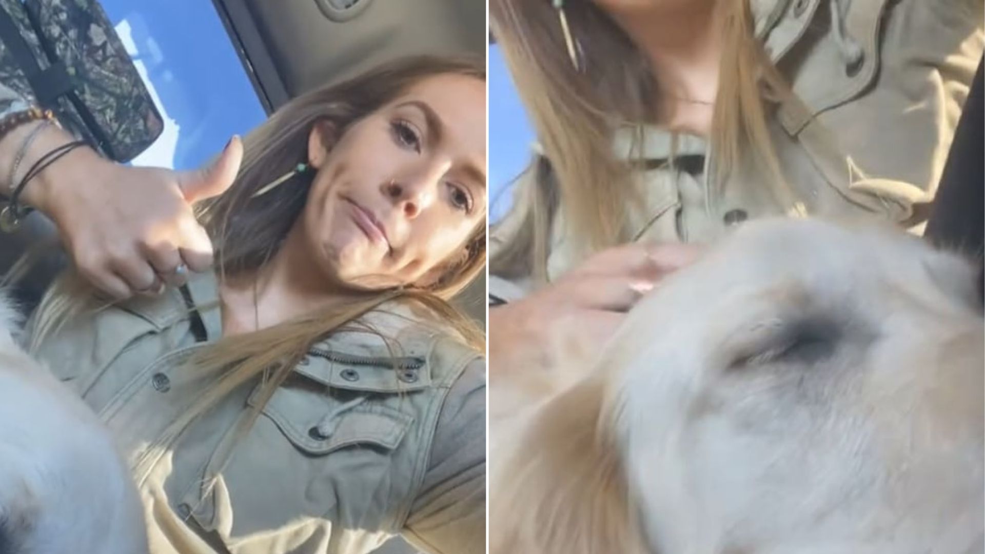 woman and dog