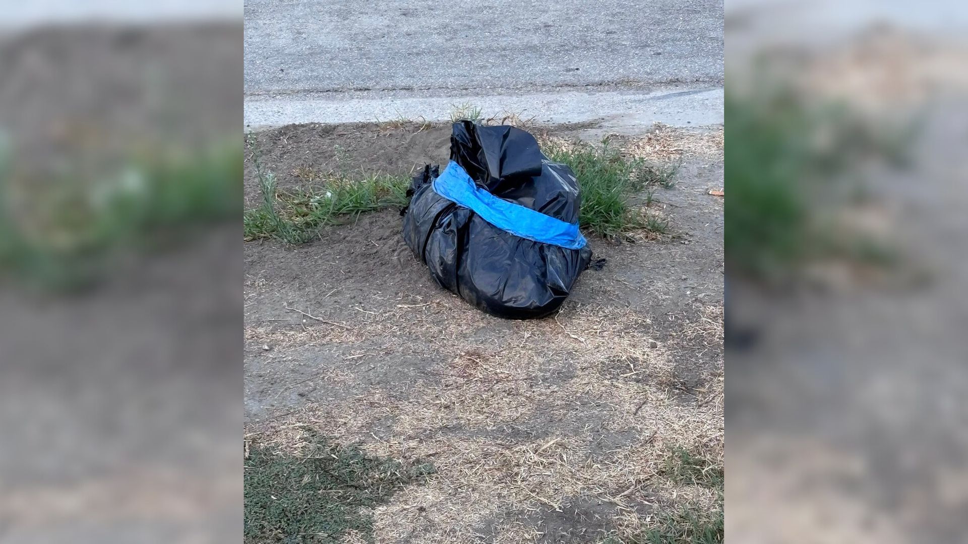 bag on street