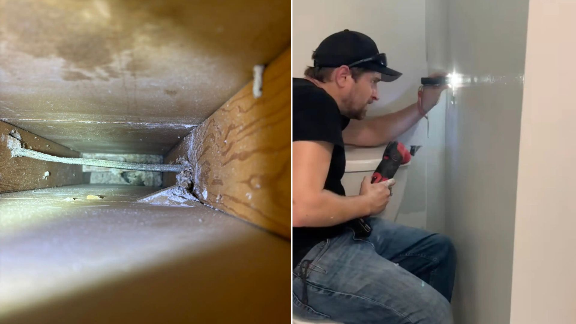 California Woman Was Startled By Noise Coming From The Walls In Bathroom Only To Find Something Furry Inside