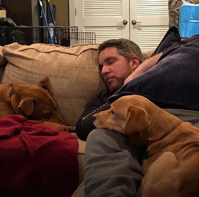 dog and owner