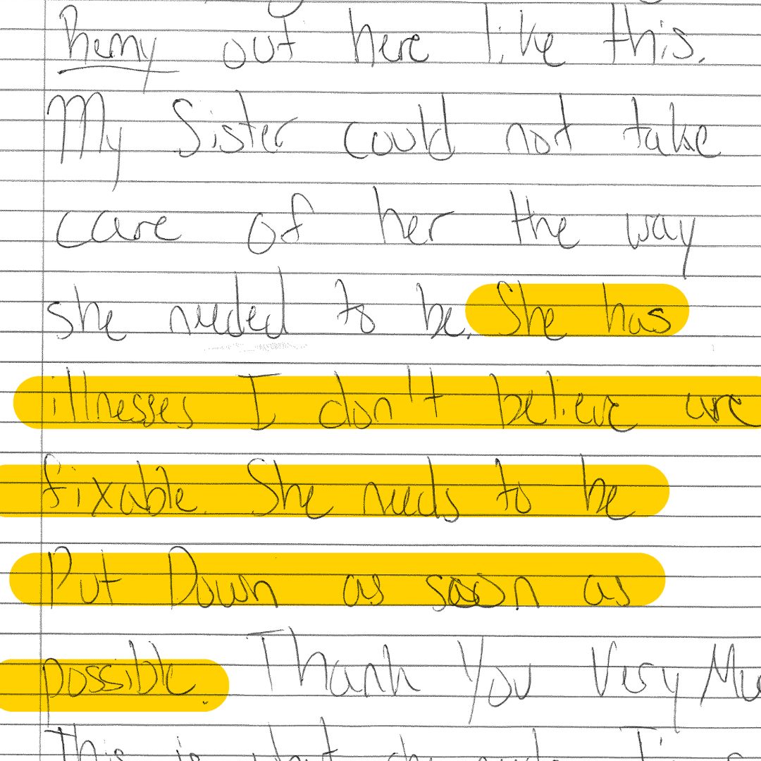 handwritten note