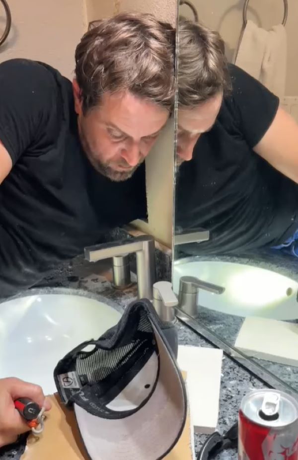 man fixing a house