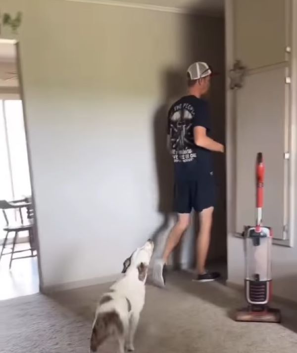 owner and blind dog