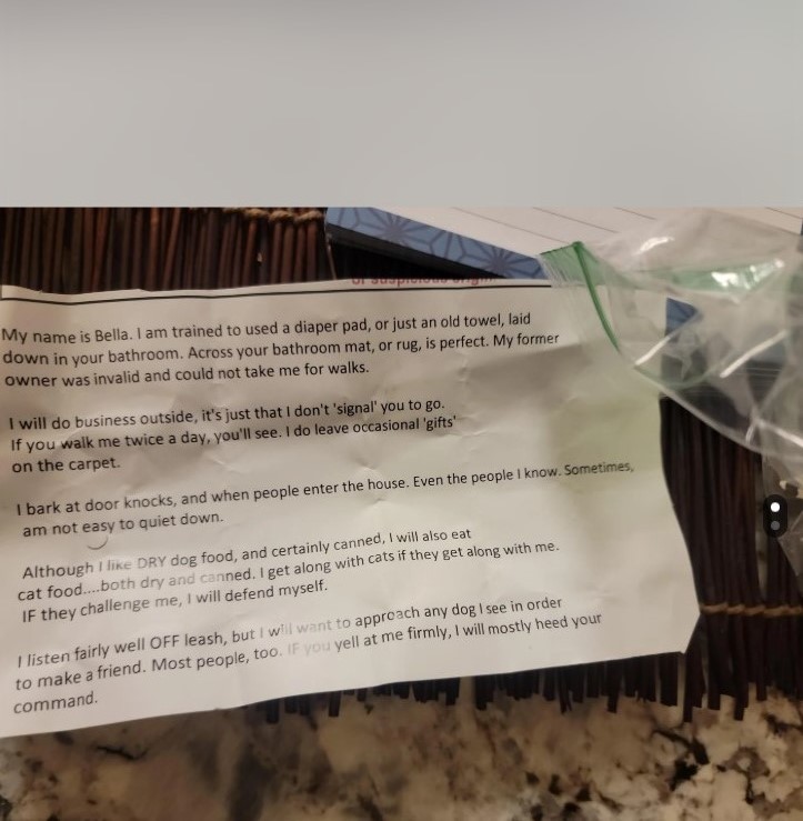 tearful written message 