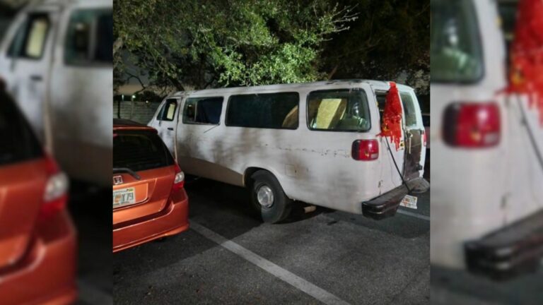 Abandoned Van Left In Florida Parking Lot