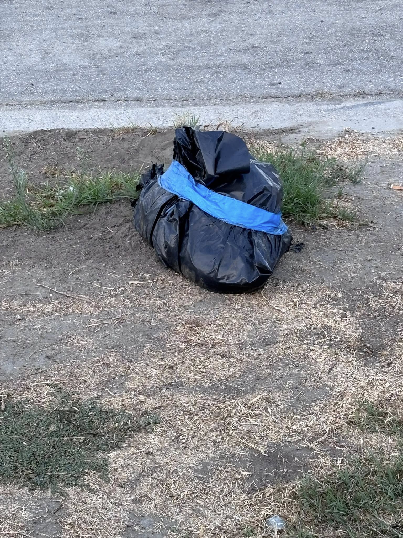 black trash bag
