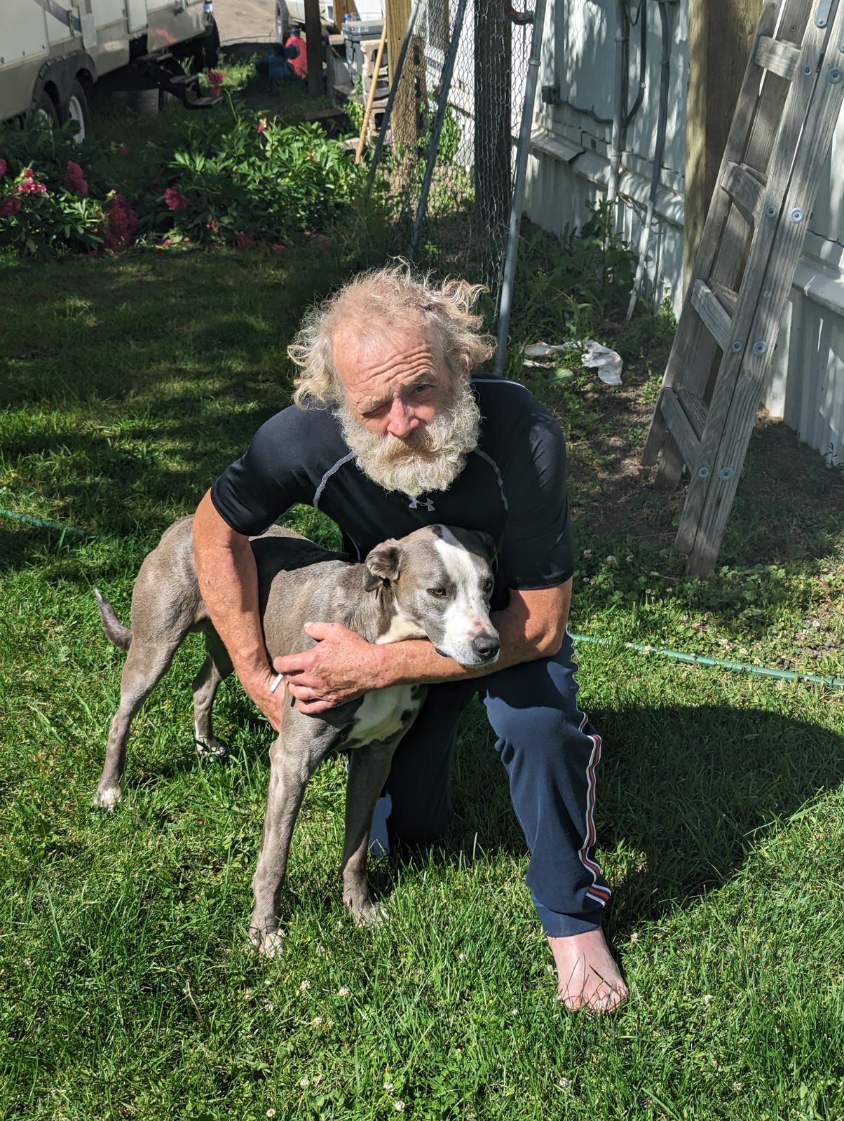old man and dog