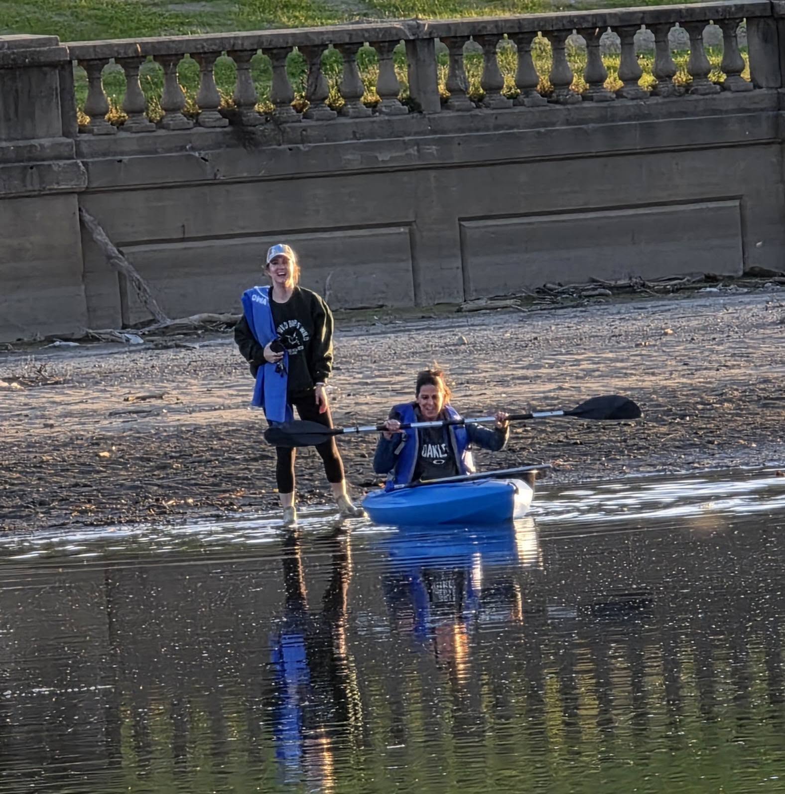 woman in kayak