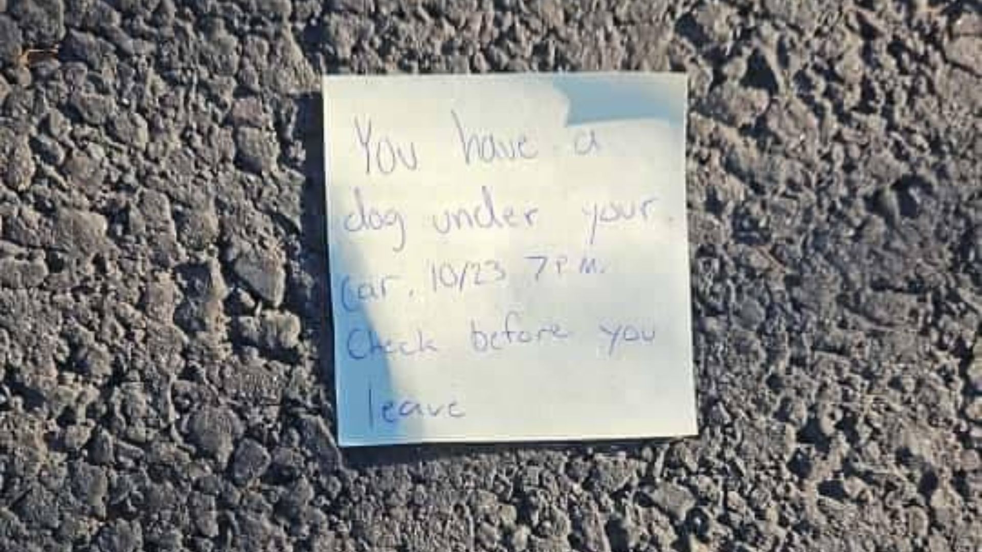 California Car Owner Sees A Windshield Note That Leaves Them Completely Speechless