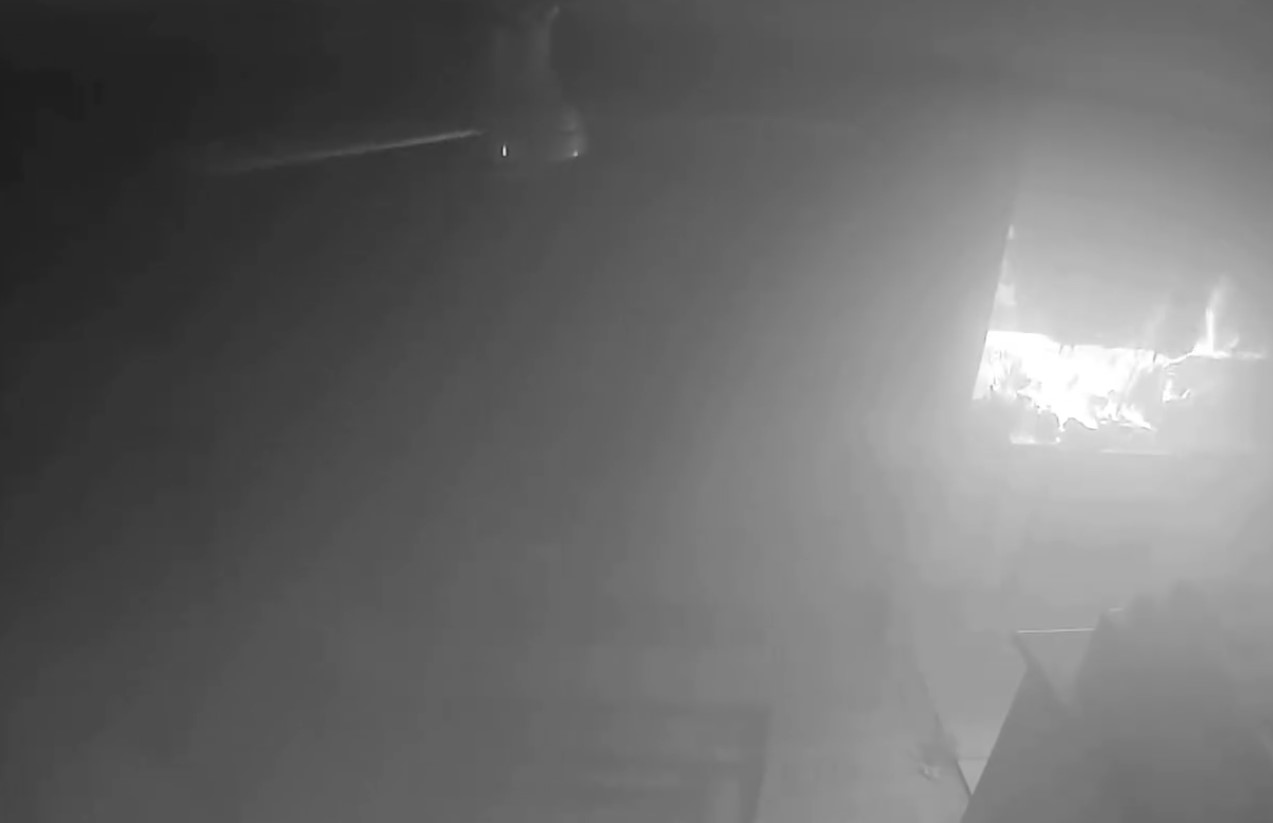 a fire broke out in the kitchen